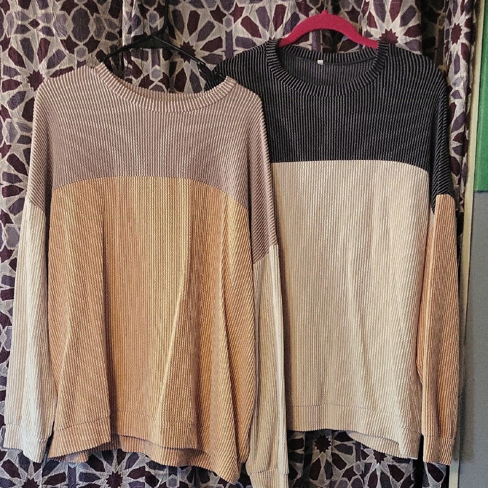 Colorblock Long Sleeve Women's Top